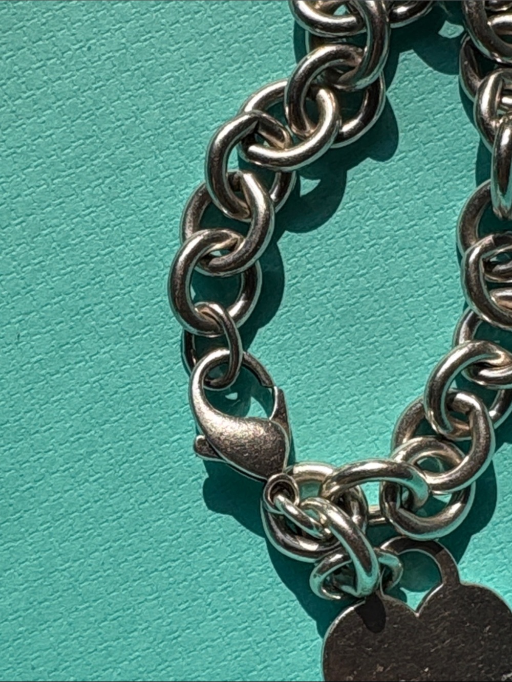 Tiffany and Company Silver Heart Charm Link Bracelet - Picture 4 of 6
